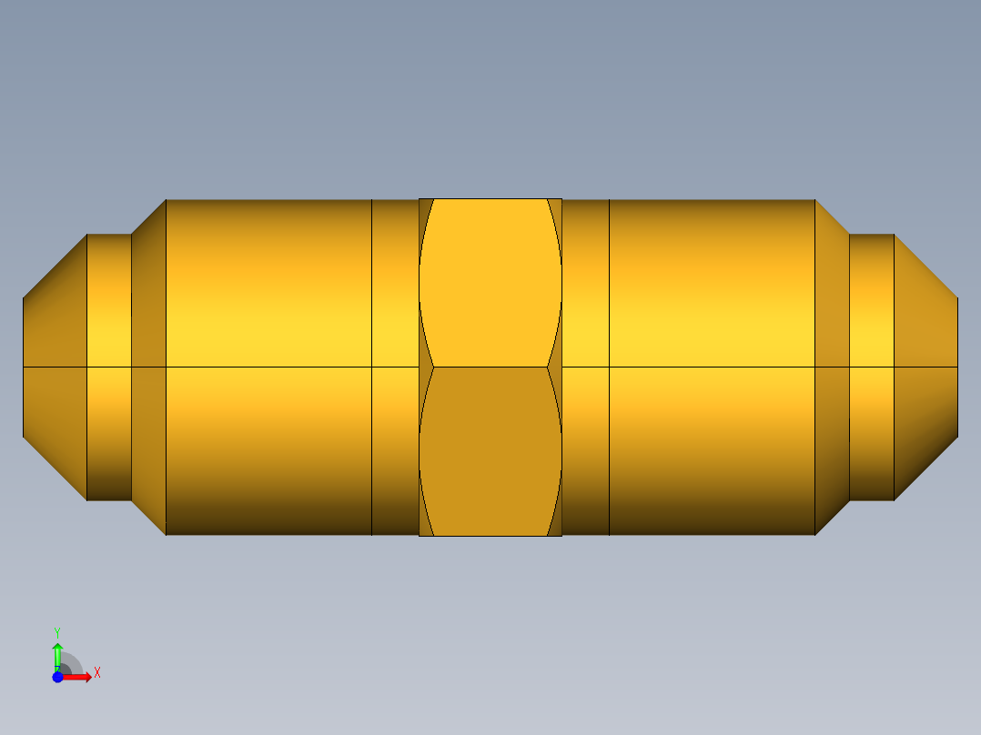 扩口式工业通用硬管接头Union 42F-3前视图