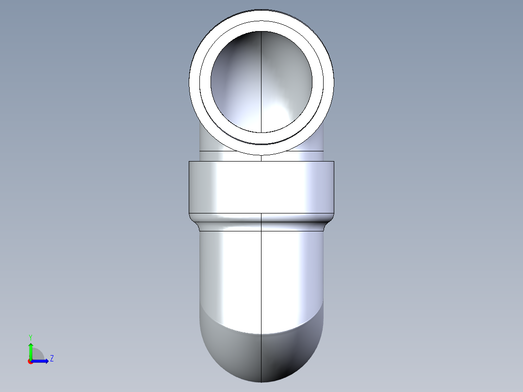 船舶管路系统S27_SeaDrainPLUS_P-Trap-SxS_37E172001_1-1-2in Sea Drain Plus - P-Trap-SxS左视图