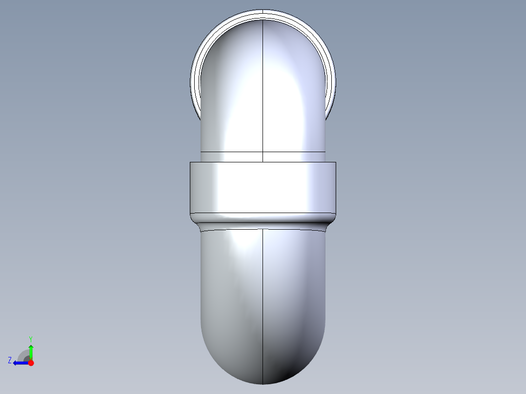 船舶管路系统S27_SeaDrainPLUS_P-Trap-SxS_37E172001_1-1-2in Sea Drain Plus - P-Trap-SxS右视图