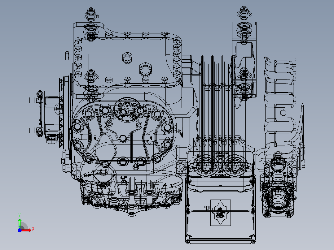 半封闭往复式压缩机--stp ipt前视图