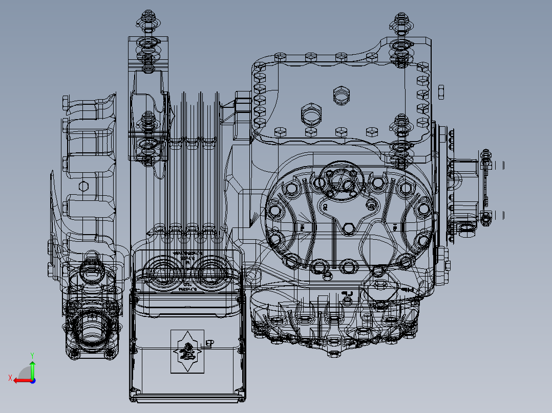 半封闭往复式压缩机--stp ipt后视图