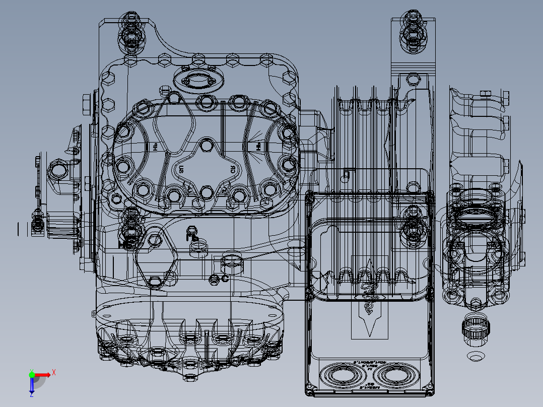 半封闭往复式压缩机--stp ipt俯视图