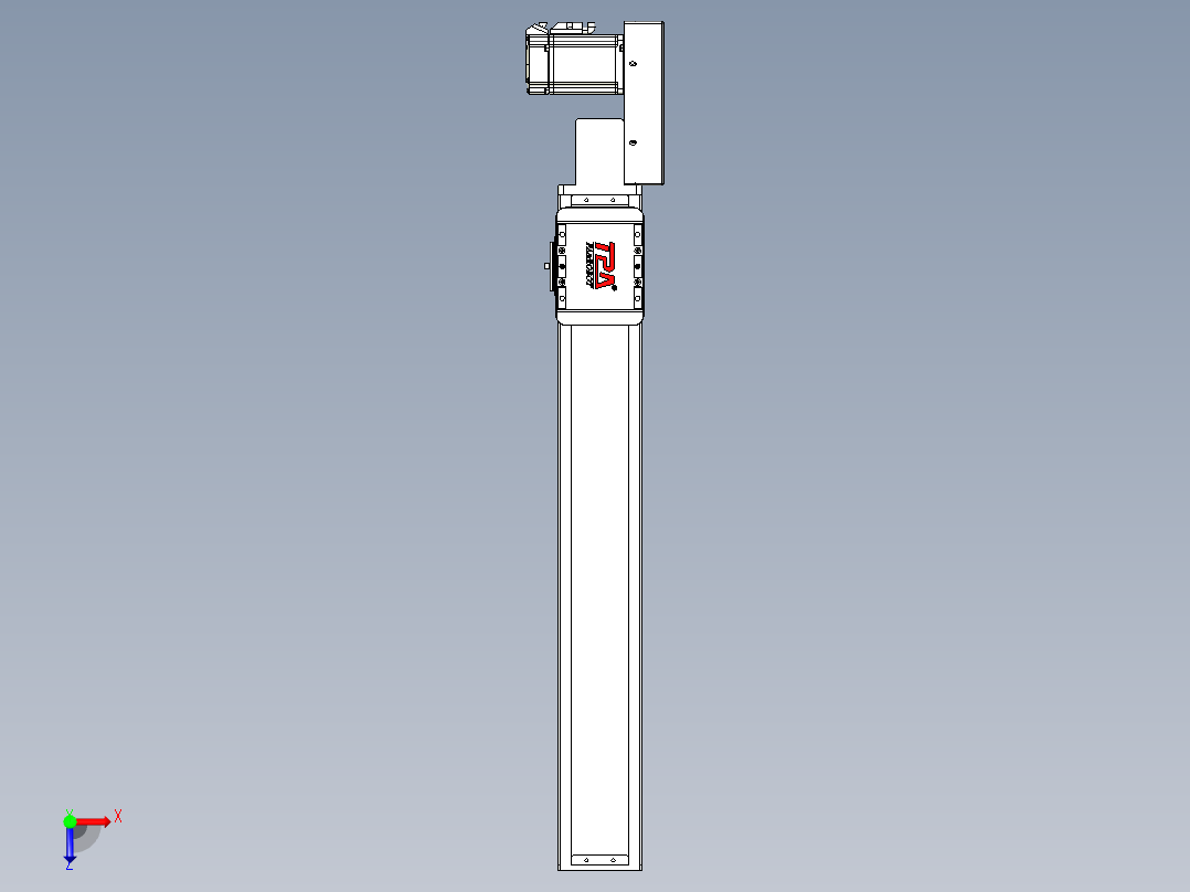 同步带全封闭直线模组TPA-HCB-85D-90-L500-ML-Y-P20-N3俯视图