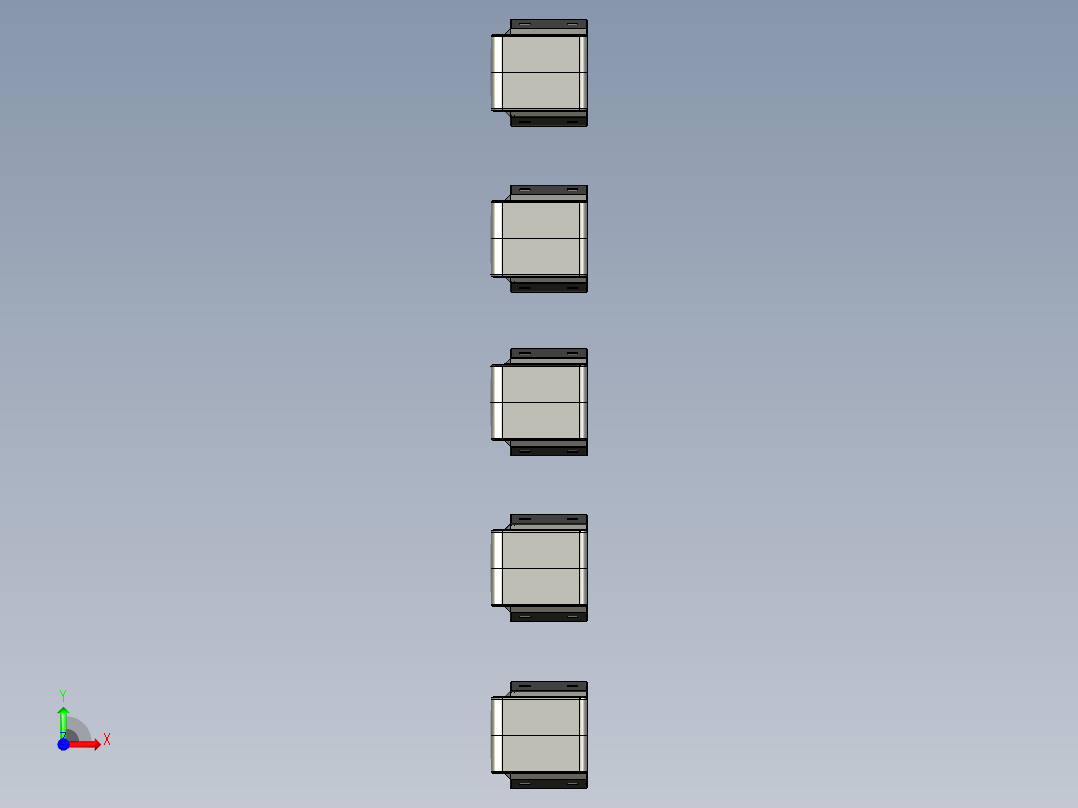 智能垃圾分类回收箱前视图
