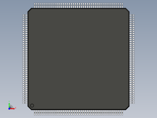 元器件3D封装LQFP176_FPT-176P-M0389前视缩略图