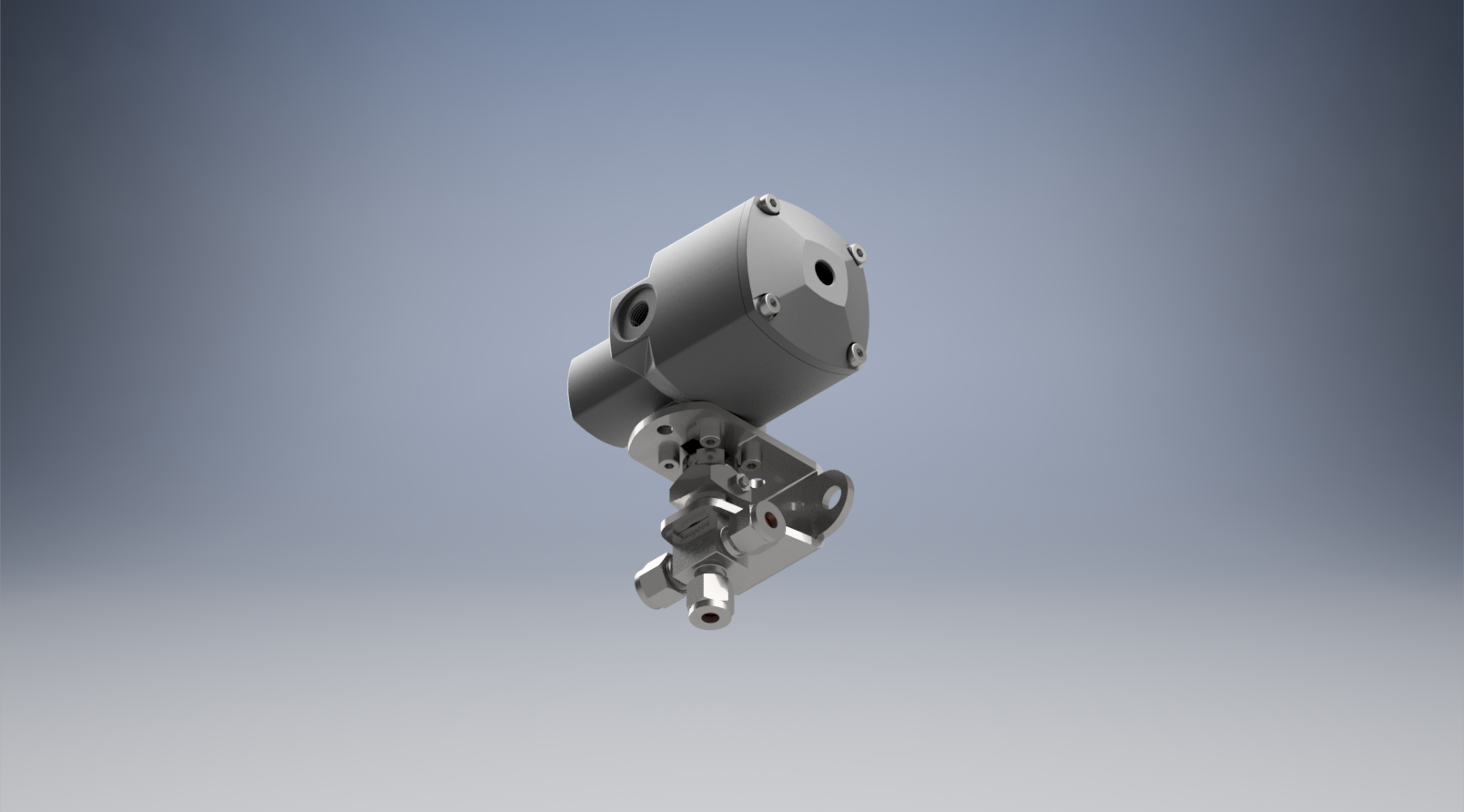 不锈钢单片式40G系列三通球阀，0.35 Cv，6 mm管接头