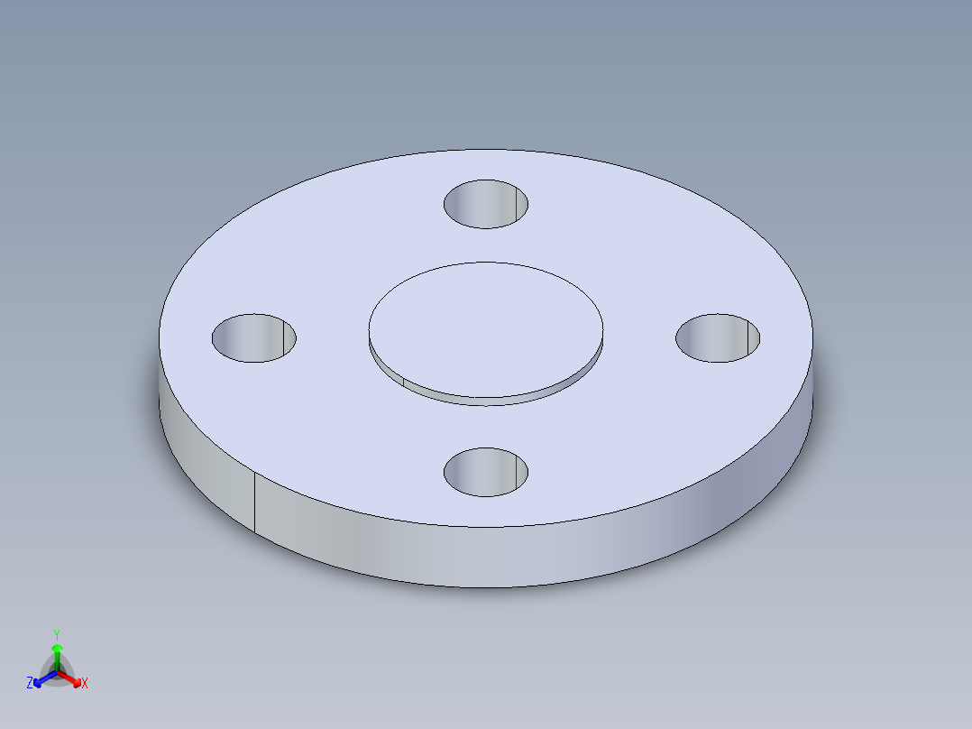 CPVC管件25-Sch80_Blind Flange_9853-007_0.75in主视图