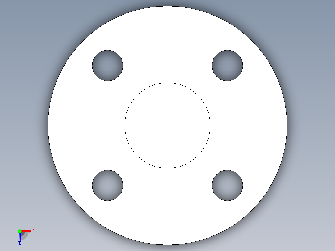 CPVC管件25-Sch80_Blind Flange_9853-007_0.75in俯视图