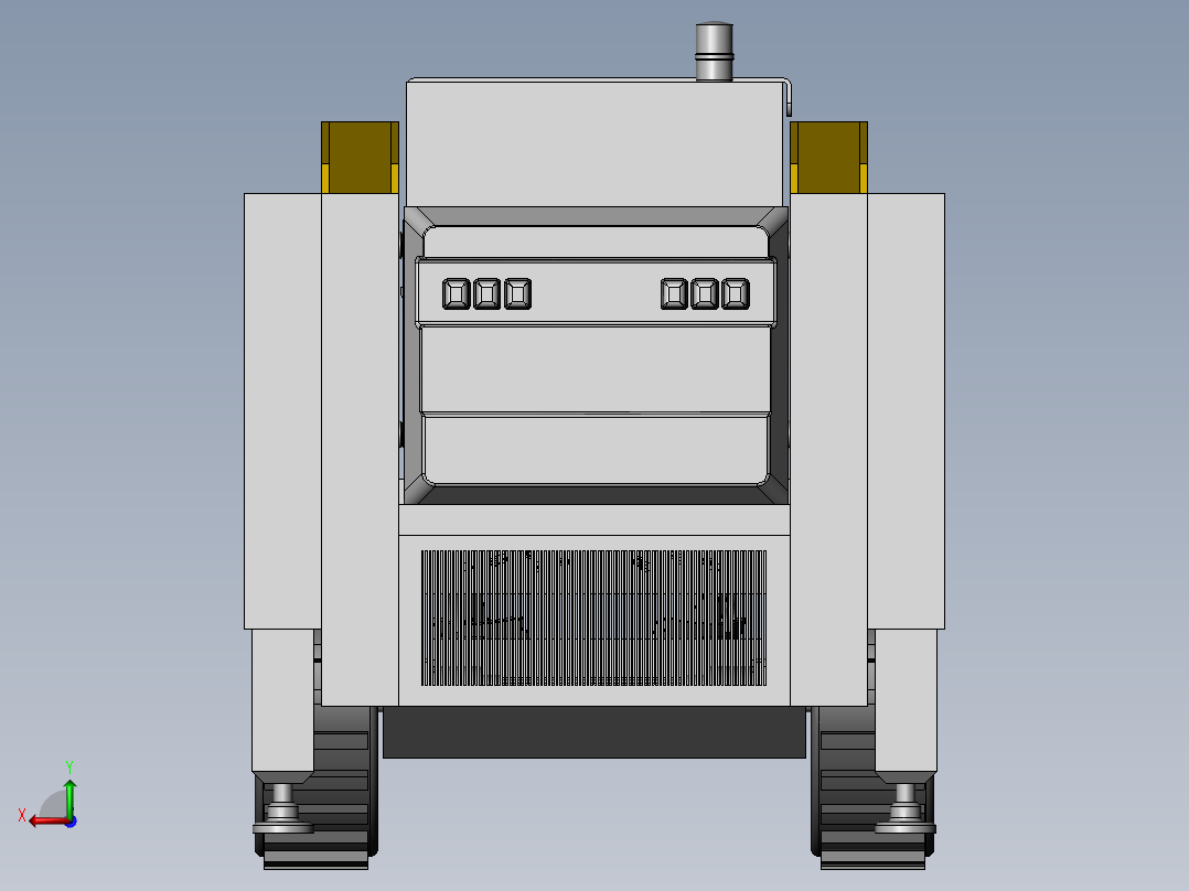 苗圃移栽机车体三维图后视图