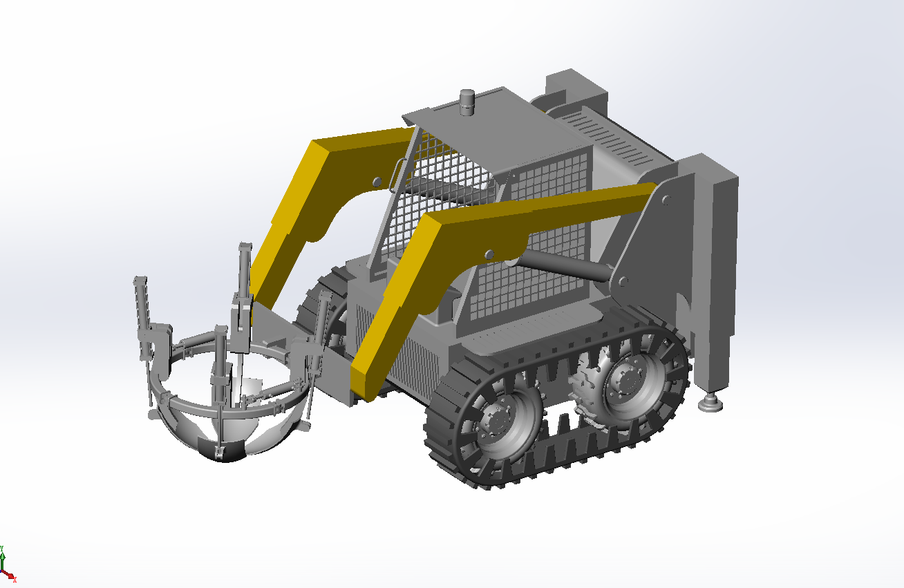 苗圃移栽机车体三维图