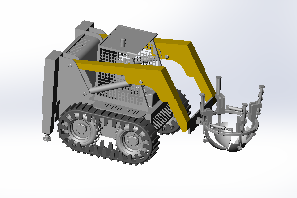 苗圃移栽机车体三维图