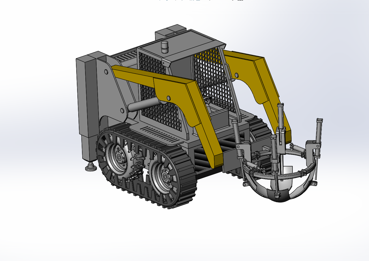 苗圃移栽机车体三维图