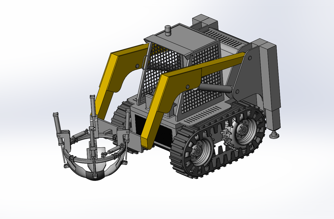 苗圃移栽机车体三维图