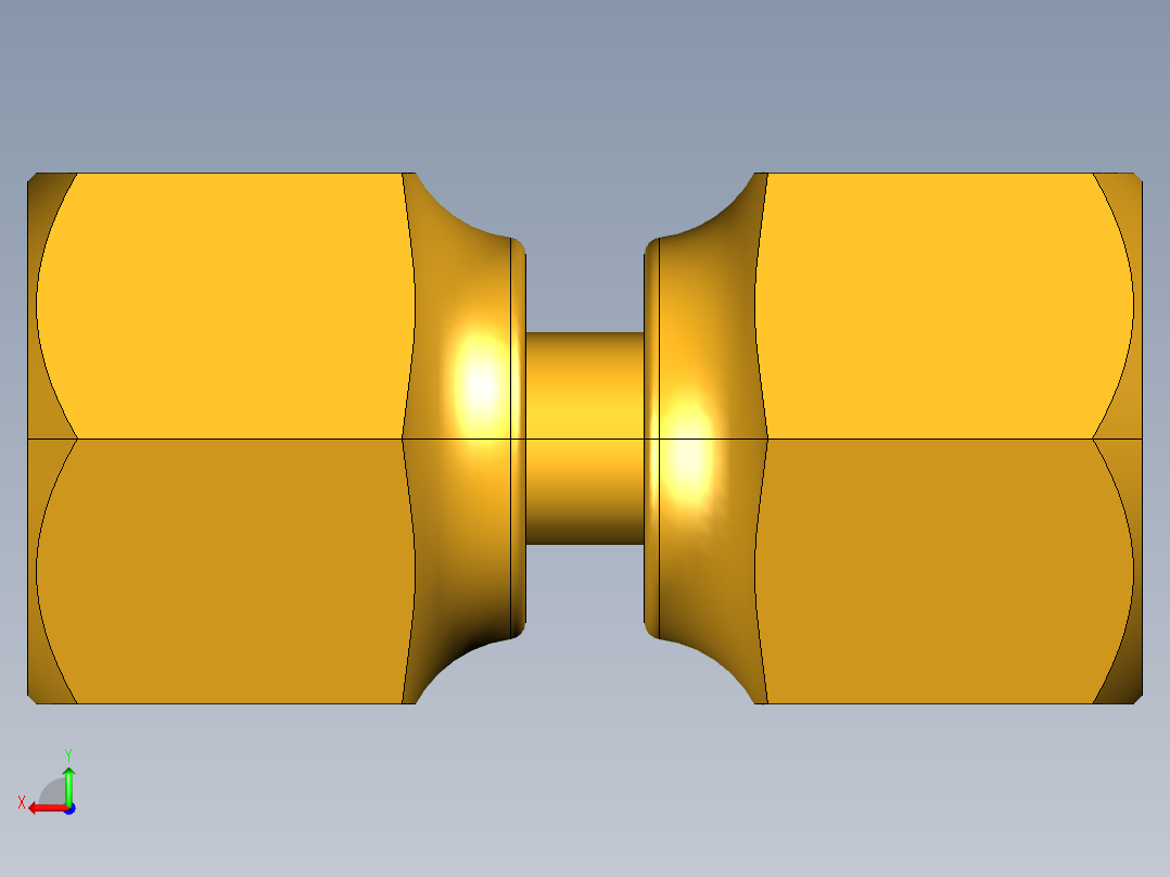 扩口式工业通用硬管接头Swivel Nut Valve Connector 14FSV-4后视图
