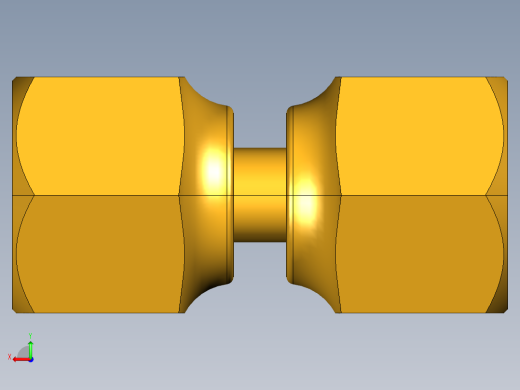 扩口式工业通用硬管接头Swivel Nut Valve Connector 14FSV-4后视缩略图