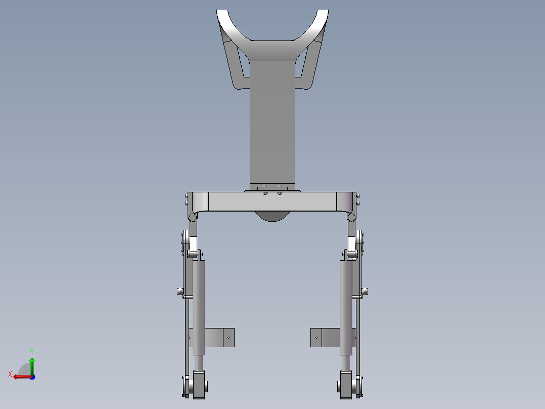下肢康复机构后视图