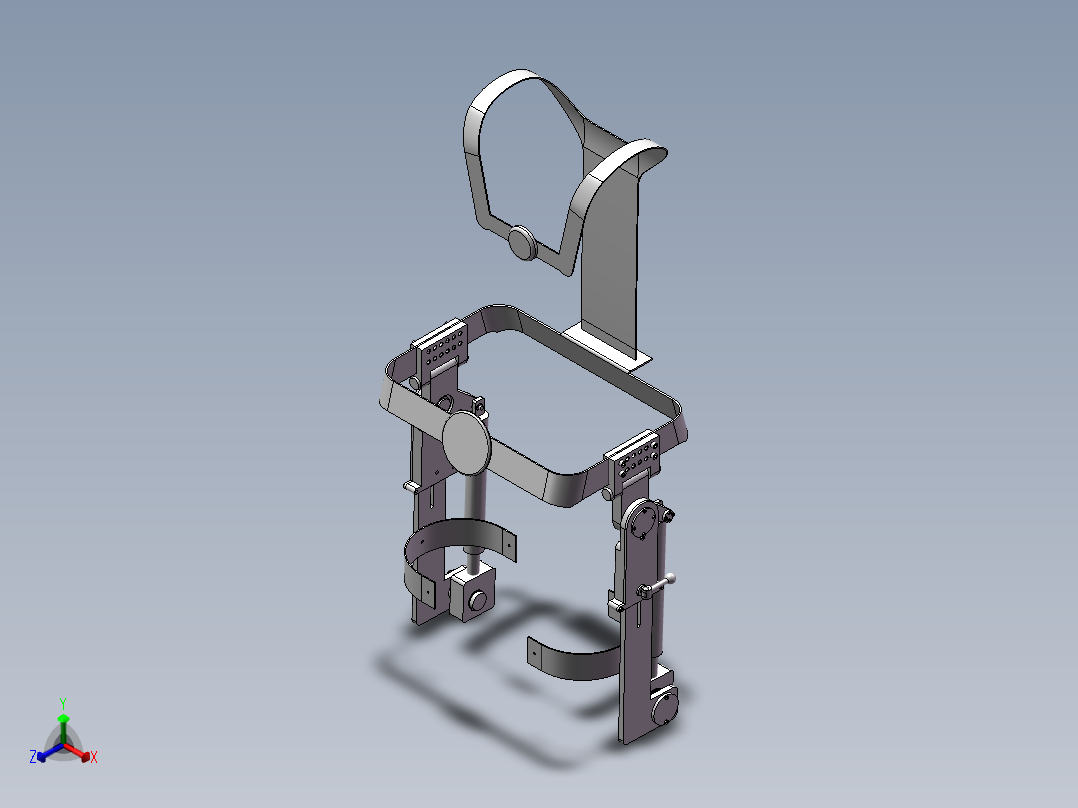下肢康复机构正等轴测图