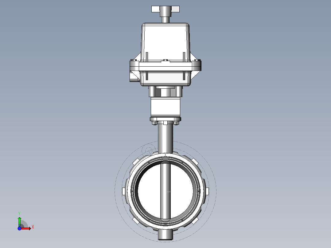 PVC管件-6in BF-Elec-Valve前视图