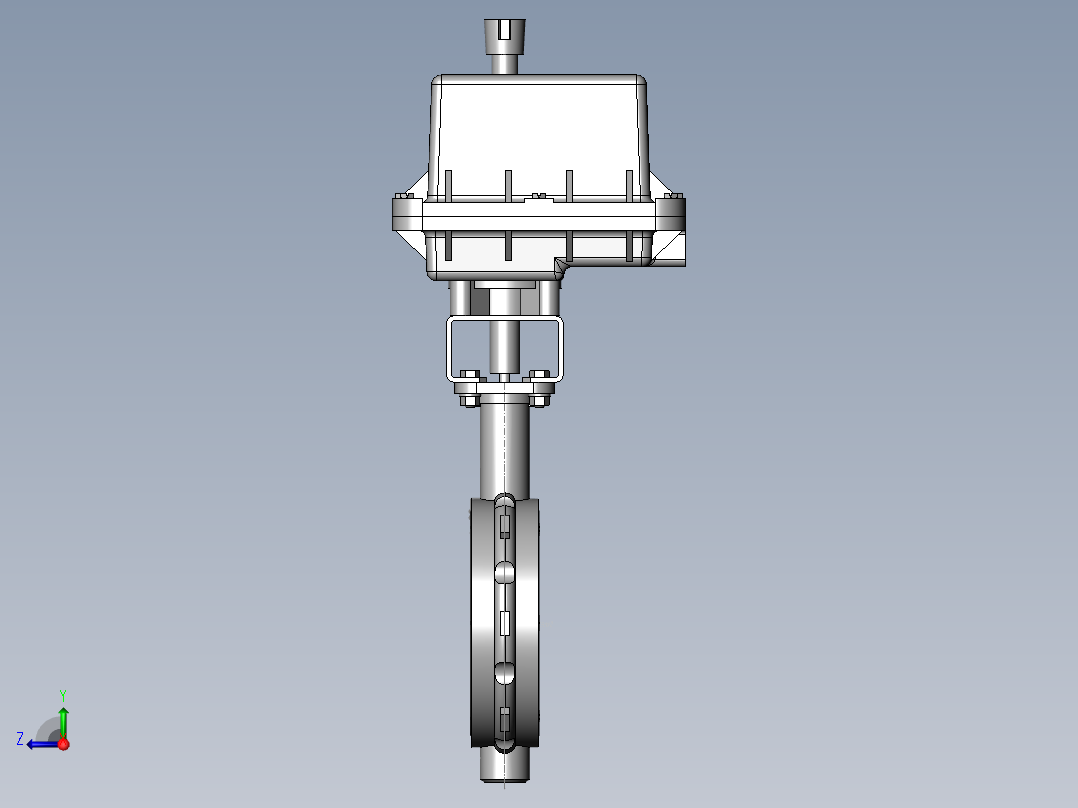 PVC管件-6in BF-Elec-Valve右视图
