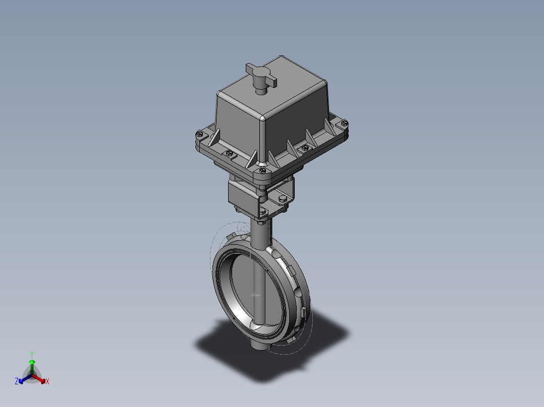PVC管件-6in BF-Elec-Valve正等轴测图