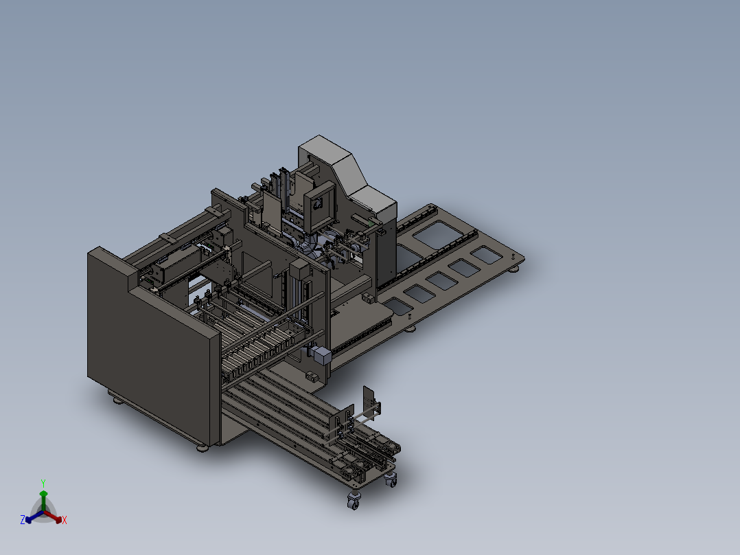 上吸风发纸及摩擦发纸机头双切换运用场景正等轴测图