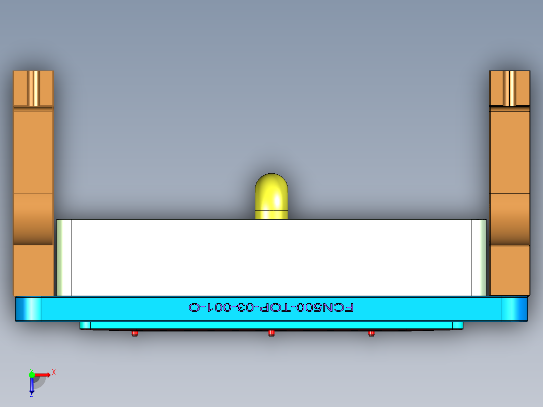 N500-T0P-笔记本CNC工装夹具三维模型CNC3俯视图