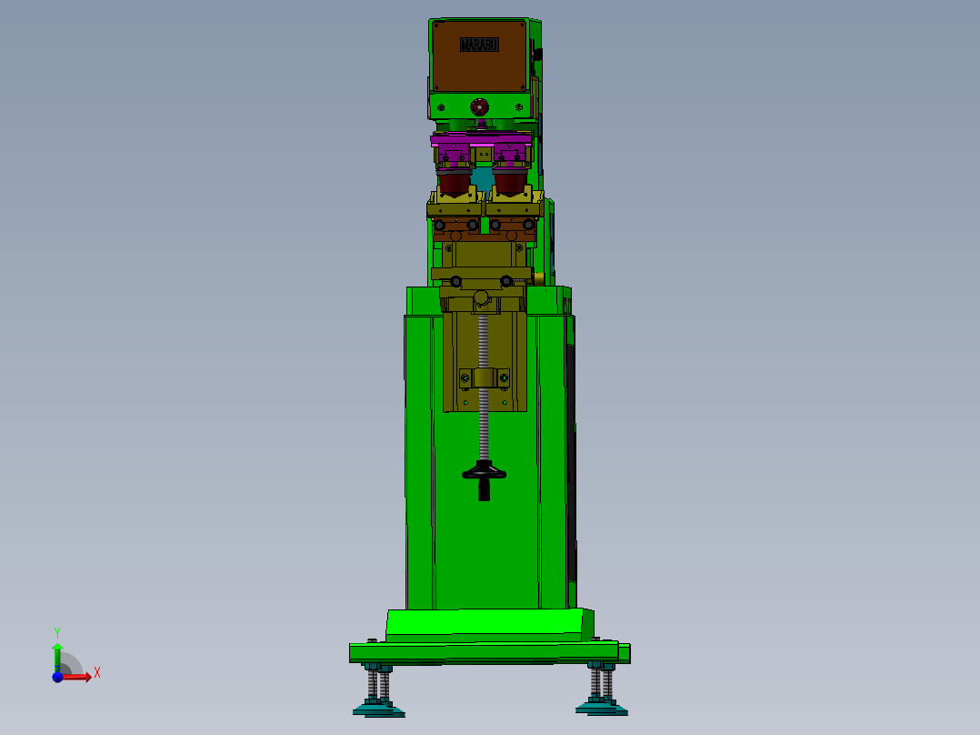 双色油印机sw16可编辑前视图