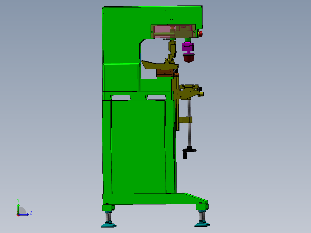 双色油印机sw16可编辑左视图