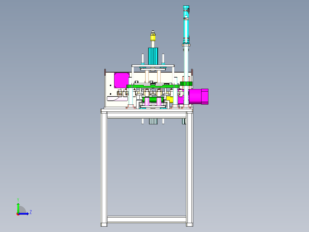 金属片压入轮圆筒step左视图