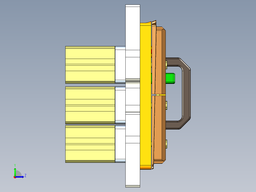 FS443-C笔记本CNC工装夹具三维模型-CNC3-190325左视图