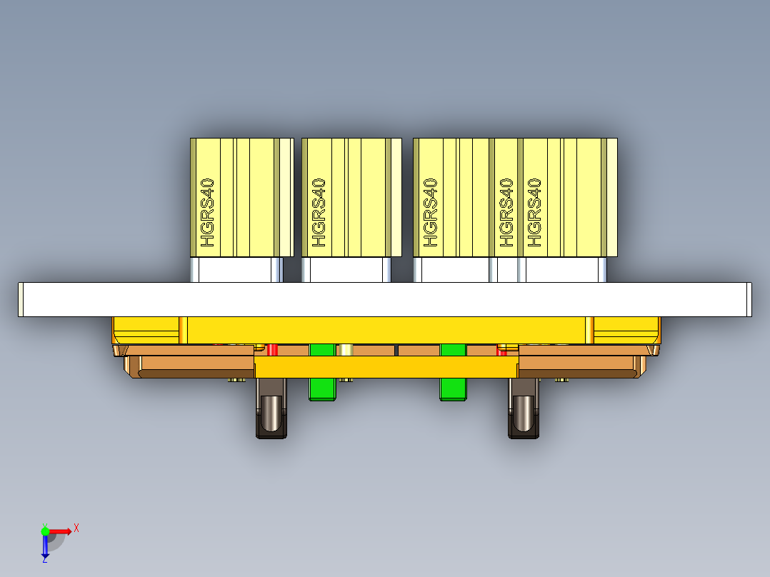 FS443-C笔记本CNC工装夹具三维模型-CNC3-190325俯视图