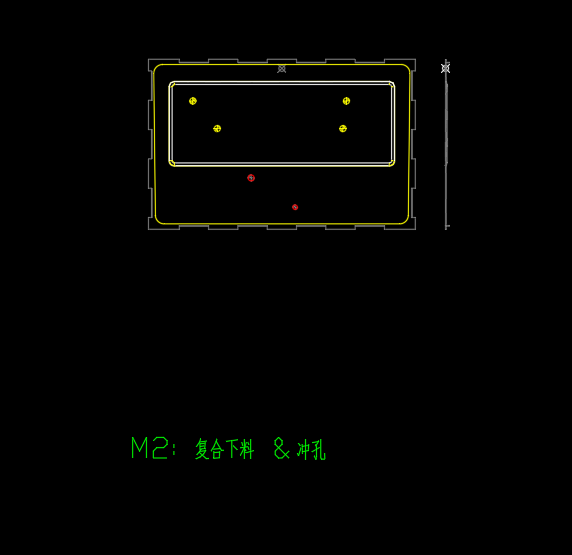笔记本C面金属外壳制造复合下料模具设计图
