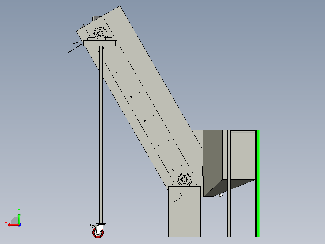 上料提升机后视图