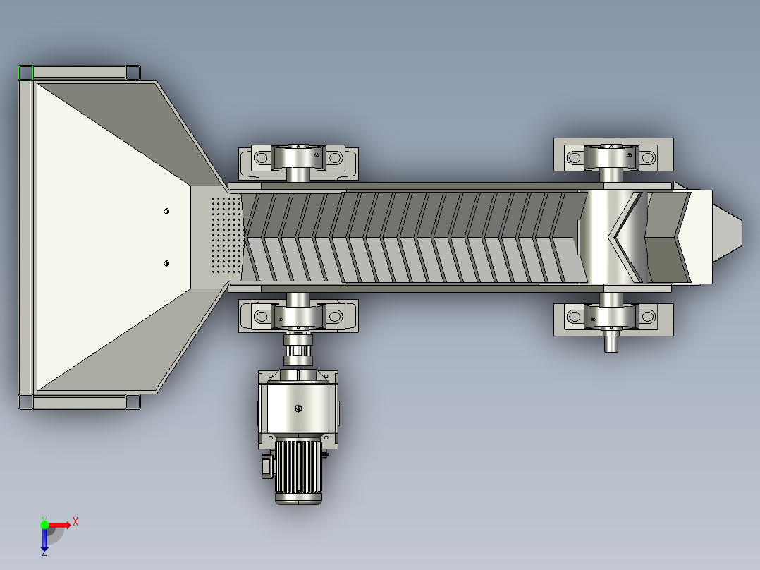 上料提升机俯视图
