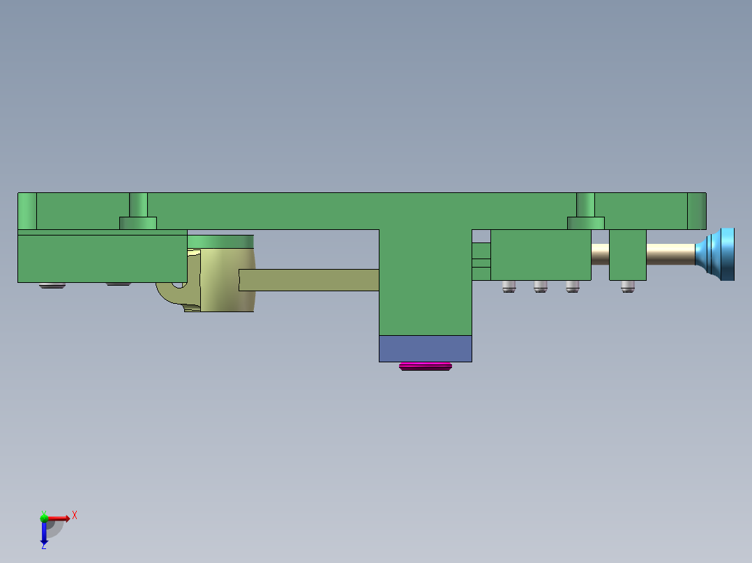 连杆的工工艺规程及钻、铰Ф10H9孔的夹具设计俯视图