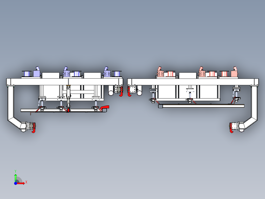 汽车焊接龙门前视图
