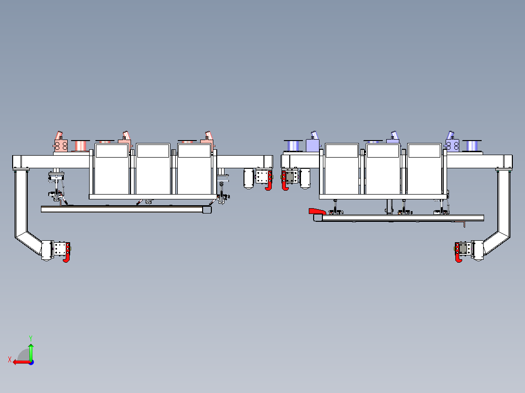 汽车焊接龙门后视图
