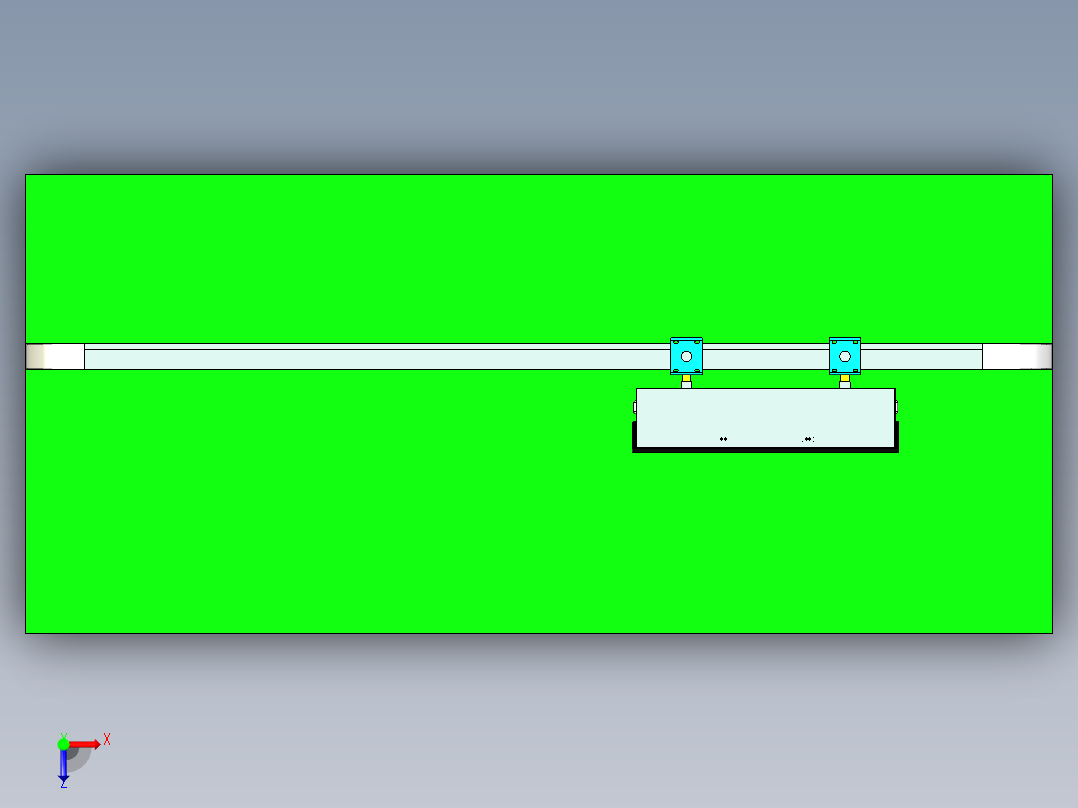 地铁门型支架吊箱俯视图