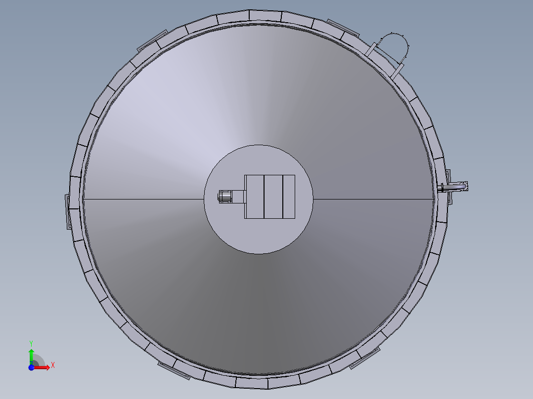 1000t粉煤灰水泥筒仓前视图