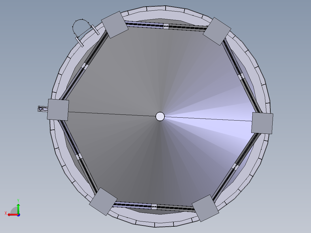 1000t粉煤灰水泥筒仓后视图