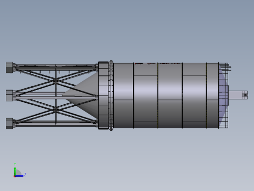 1000t粉煤灰水泥筒仓左视缩略图