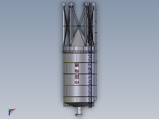 1000t粉煤灰水泥筒仓俯视缩略图