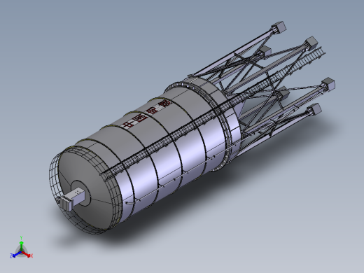 1000t粉煤灰水泥筒仓正等轴测缩略图
