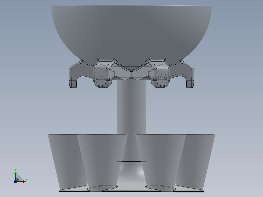 玻璃器子、杯子(2)前视图