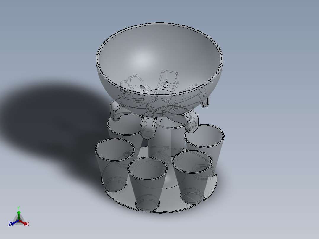 玻璃器子、杯子(2)正等轴测图