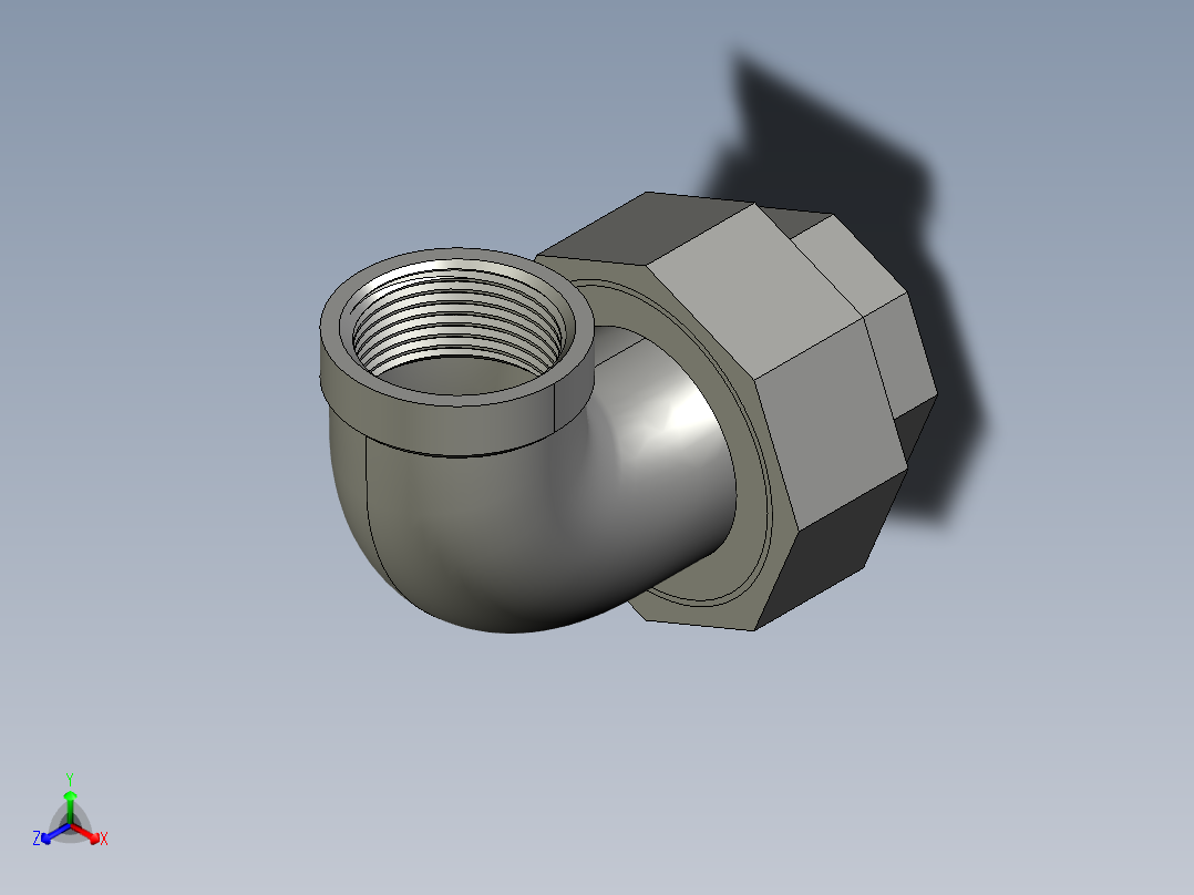 螺纹管活接-90°等径内丝弯头 DN20