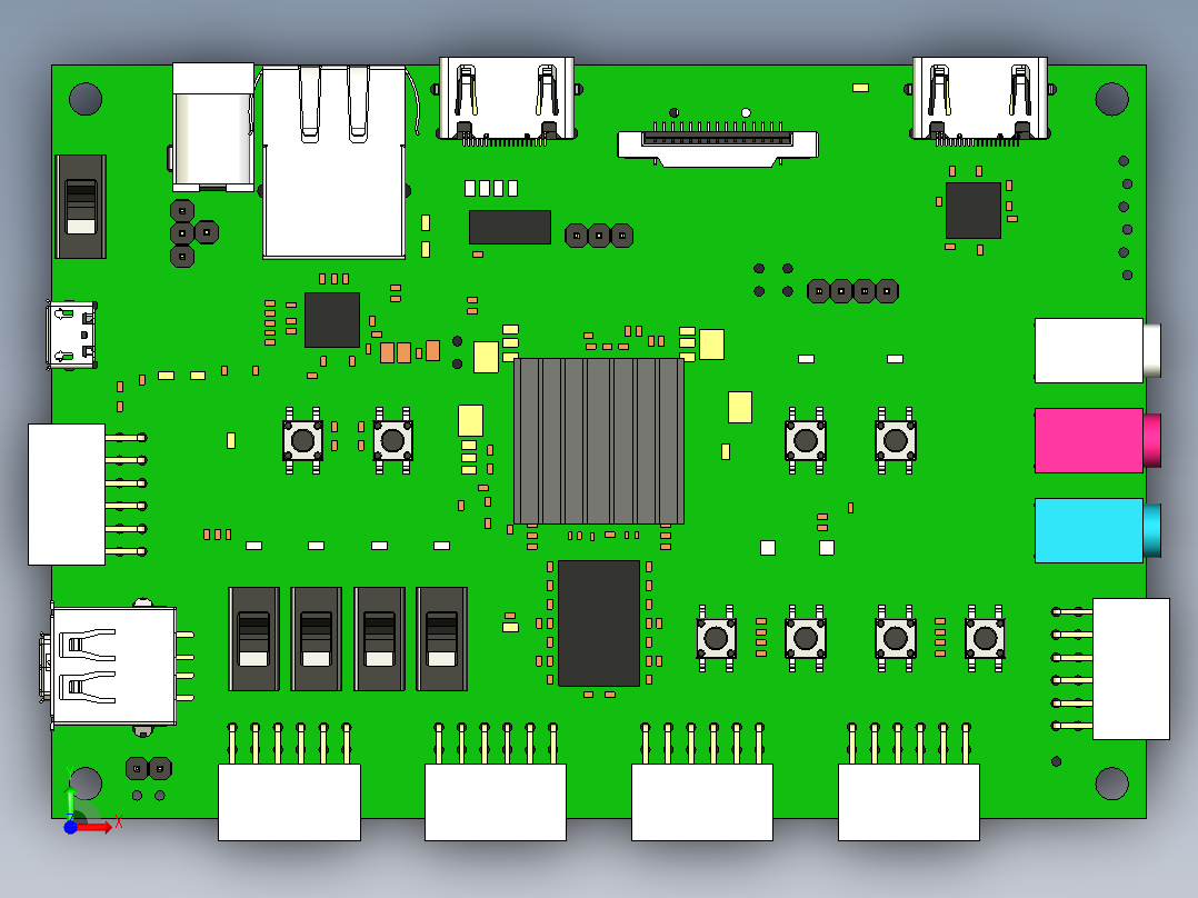 PCB模型前视图