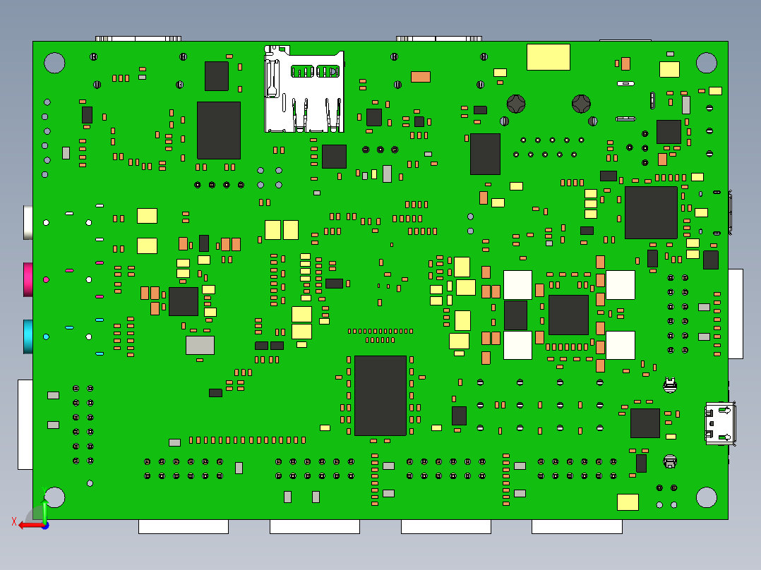 PCB模型后视图