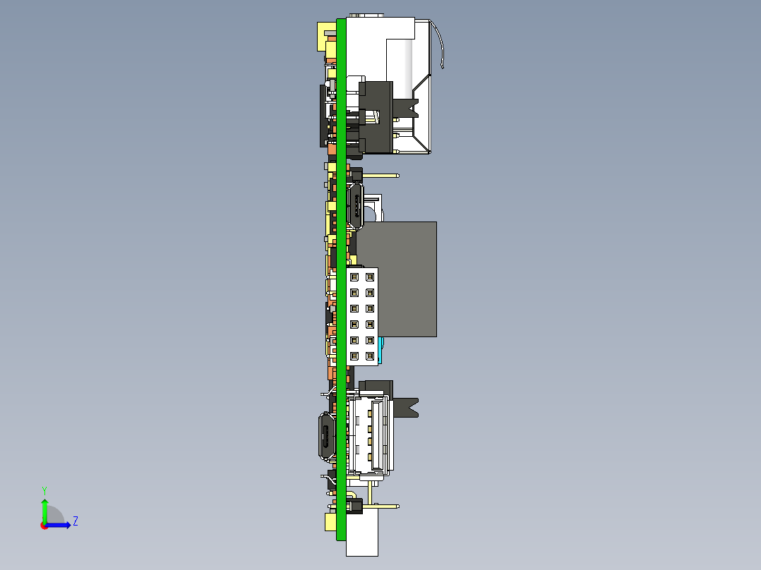 PCB模型左视图