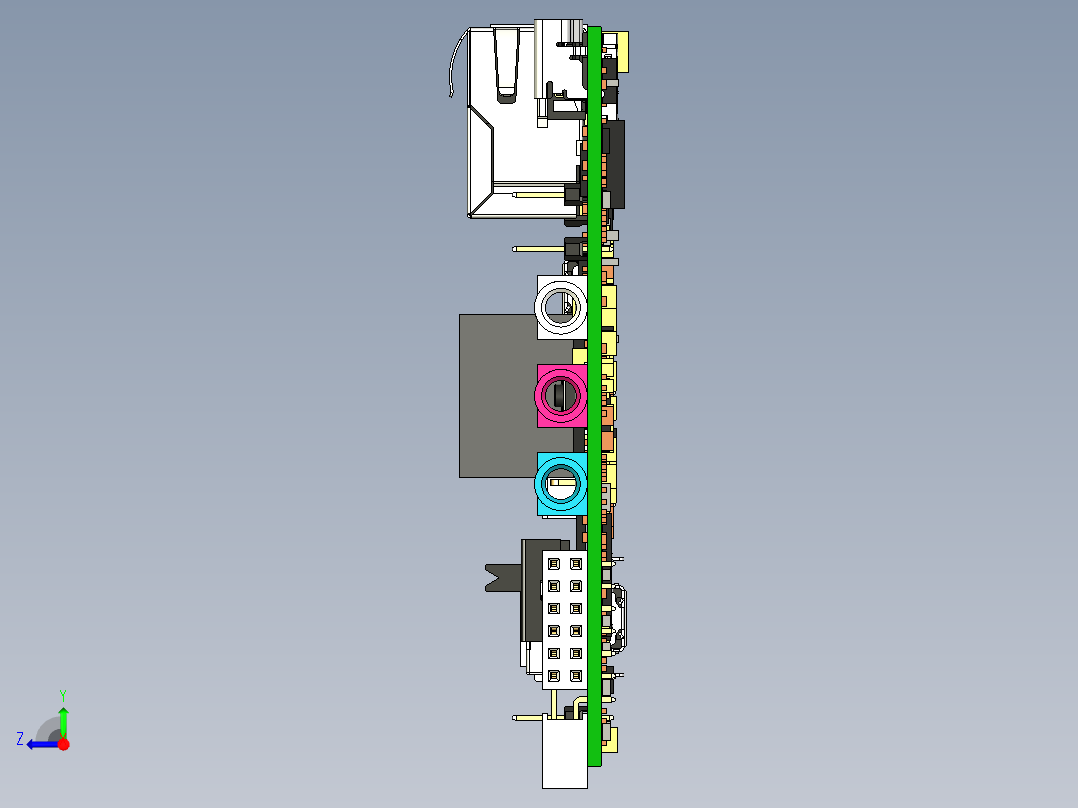 PCB模型右视图